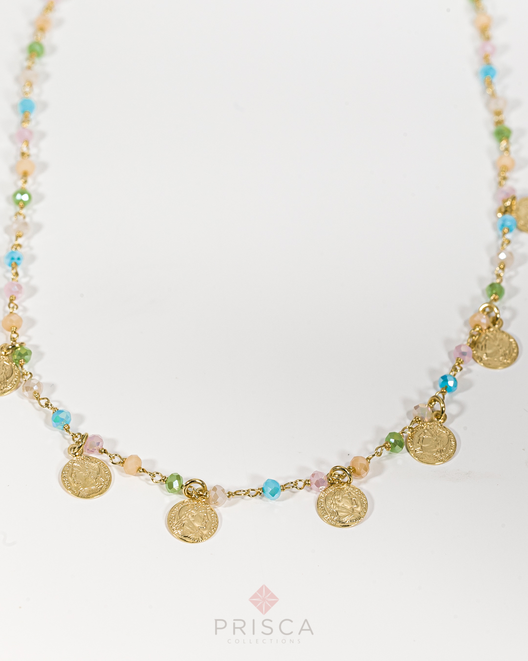 CL-AGS110ZMt_-_Collana_in_Argento_Placcato_Oro_Monete__Zirconi_Multicolor_1