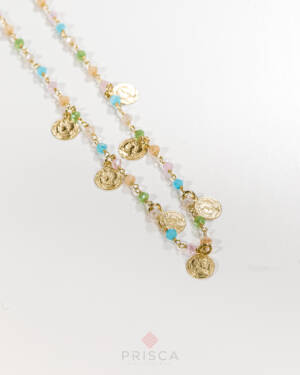 CL-AGS110ZMt_-_Collana_in_Argento_Placcato_Oro_Monete__Zirconi_Multicolor_3