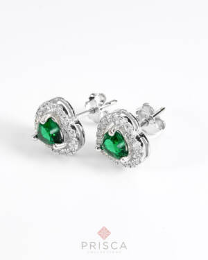 OR-ABA100ZVrPBi_-_Orecchini_in_Argento_Cuore__Zircone_Verde_Pave_Bianco_1