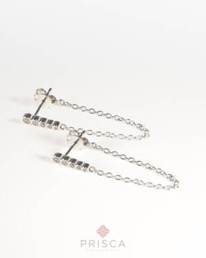 OR-ABG103ZBi-F_-_Orecchini_in_Argento_Cometa__Zirconi_Bianco_Catena_Forzatina_1