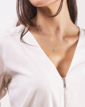 PD-ABN102ZBioM-V_-_Pendente_in_Argento_Luna__Zirconi_Bianco_Medio_Catena_Veneziana_2