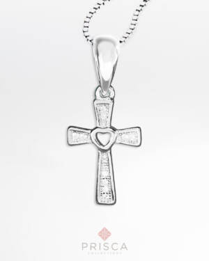 PD-ABR101ZBi-V_-_Pendente_in_Argento_Croce__con_Cuore_con_Zirconi_Zirconi_Bianco_Catena_Veneziana_1