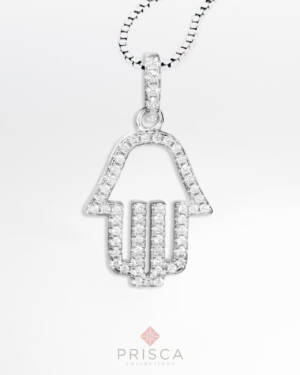 PD-ABS100ZBi-V_-_Pendente_in_Argento_Mano_di_Fatima__Zirconi_Bianco_Catena_Veneziana_1