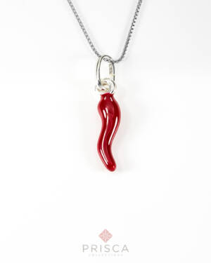 PD-ABS103RooP-V_-_Pendente_in_Argento_Corno_Portafortuna_Rosso_Piccolo_Catena_Veneziana_1
