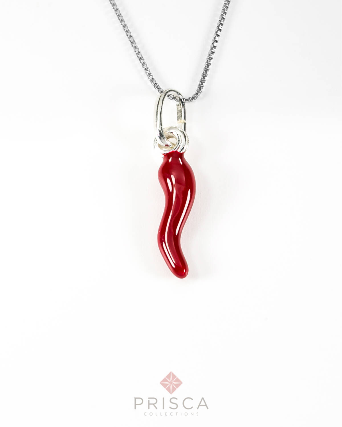 PD-ABS103RooP-V_-_Pendente_in_Argento_Corno_Portafortuna_Rosso_Piccolo_Catena_Veneziana_1
