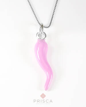 PD-ABS103RsoG-V_-_Pendente_in_Argento_Corno_Portafortuna_Rosa_Grande_Catena_Veneziana_1