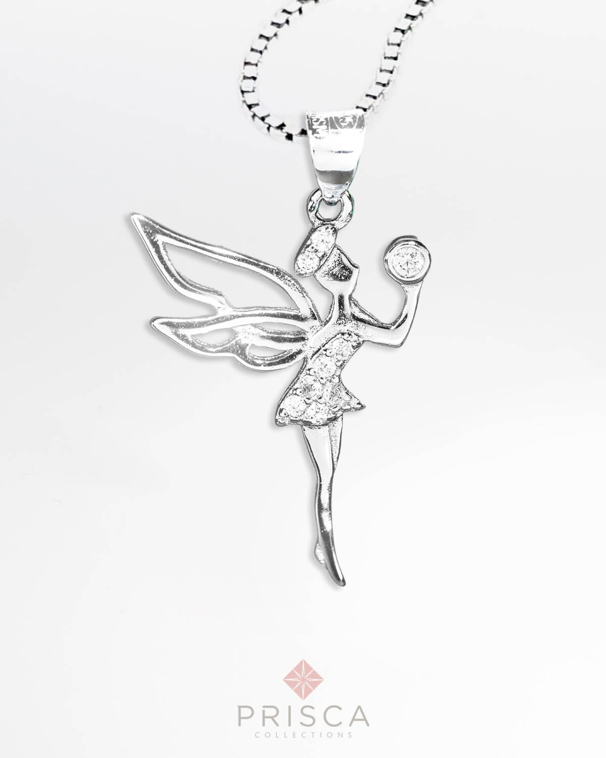 PD-ABS110ZBi-V_-_Pendente_in_Argento_Fata__Zirconi_Bianco_Catena_Veneziana_1