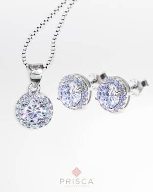 PR-ABC101ZBiPCBi-V_-_Parure_in_Argento_Punto_Luce__Zircone_Bianco_Cornice_Pave_Bianco_Catena_Veneziana_1