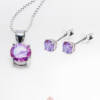 PR-ABC101ZVi4G-V_-_Parure_in_Argento_Punto_Luce__Zircone_Viola_4_Griffe_Catena_Veneziana_1