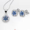 PR-ABN105ZBuPCBi-V_-_Parure_in_Argento_Fiore_5_petali_Zirconi_Blu_Cornice_Pave_Bianco_Catena_Veneziana_1