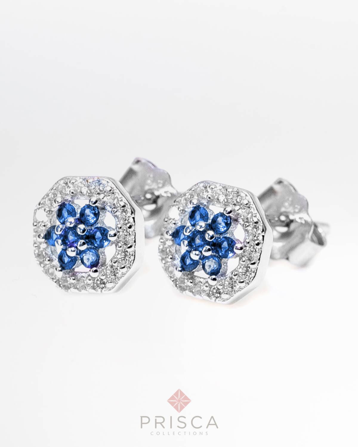PR-ABN105ZBuPCBi-V_-_Parure_in_Argento_Fiore_5_petali_Zirconi_Blu_Cornice_Pave_Bianco_Catena_Veneziana_2