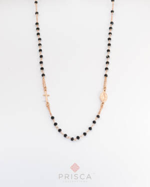 RR-ARZNe-F_-_Rosario_Rolo_in_Argento_Rosso_Zirconi_Nero_Catena_Forzatina_1