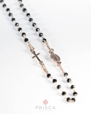 RR-ARZNe-F_-_Rosario_Rolo_in_Argento_Rosso_Zirconi_Nero_Catena_Forzatina_2