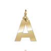 Pendente in Argento Placcato Oro Lettera a scelta Alfabeto Liscio