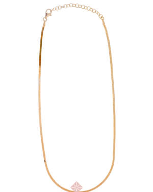 Collana in Argento Placcato Oro Regolabile Catena Cobra