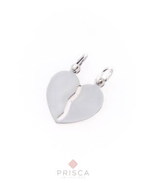 Pendente in Argento Cuore divisibile Liscio